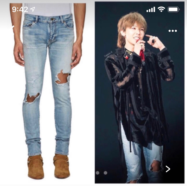 Saint Laurent(サンローラン)のSAINT LAURENT Paris 17SS ダメージスキニーデニム メンズのパンツ(デニム/ジーンズ)の商品写真