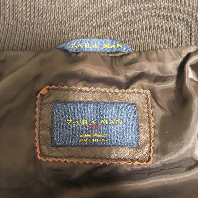 ZARA(ザラ)のZARA レザージャケット　羊革 メンズのジャケット/アウター(レザージャケット)の商品写真