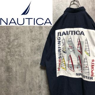 ノーティカ(NAUTICA)の【激レア】ノーティカ☆刺繍ロゴ入りセーリングビッグロゴセーリングシャツ 90s(シャツ)