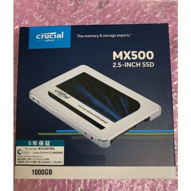 新品未開封品 Crucial SSD 1TB CT1000MX500SSD1JPPC/タブレット