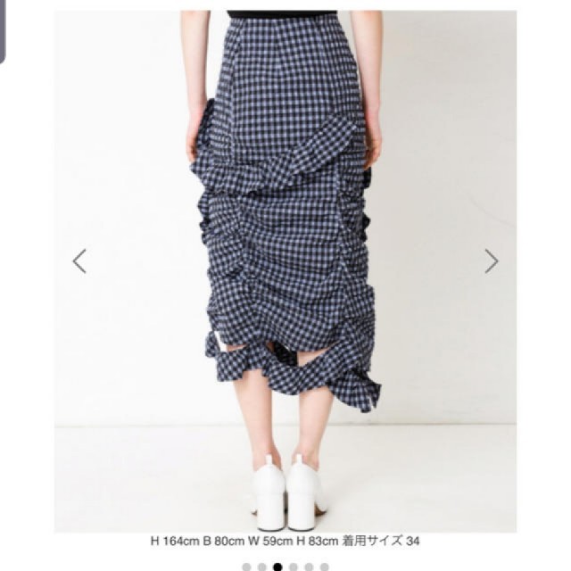 LE CIEL BLEU(ルシェルブルー)のアイレネ　ギンガムスカート レディースのスカート(ひざ丈スカート)の商品写真