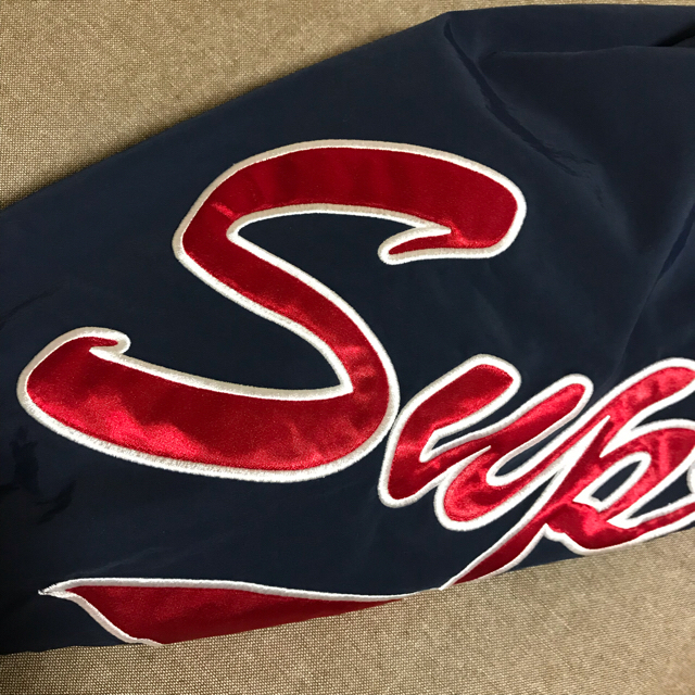 supreme sleeve script sideline jacket