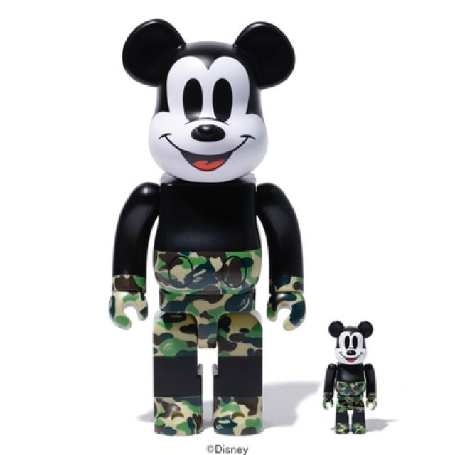 BAPEXMICKEY 90THXBE@RBRICK 100% & 400%緑