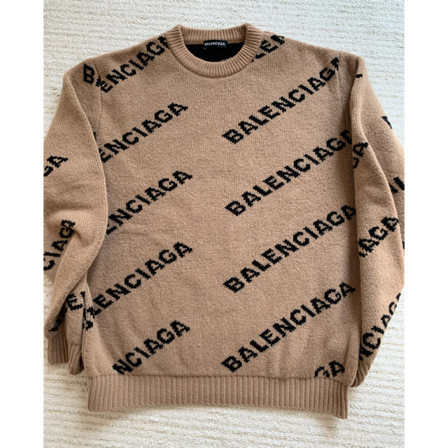 開梱 設置?無料 】 BALENCIAGA オーバーサイズ総柄ニット ニット ニット ⭐︎美品⭐︎ バレンシアガ - www.azuma