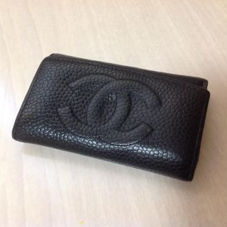 シャネル(CHANEL)の皮 キーケース ブラック シャネル ブランド(キーケース)