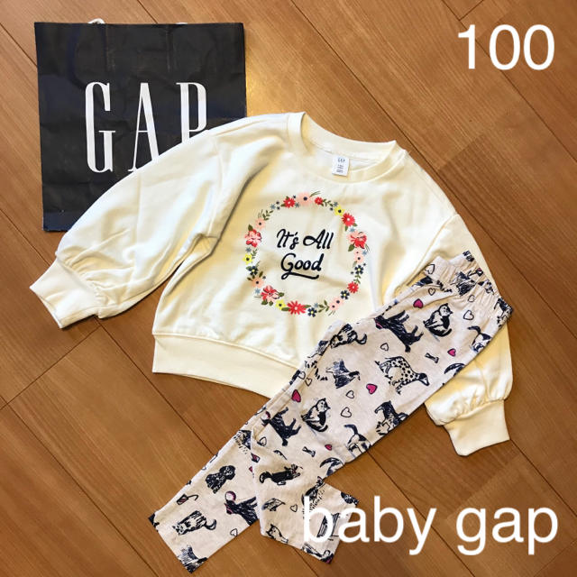 babyGAP(ベビーギャップ)の新品★baby gapスウェットトップス＆レギンス100 キッズ/ベビー/マタニティのキッズ服女の子用(90cm~)(ニット)の商品写真