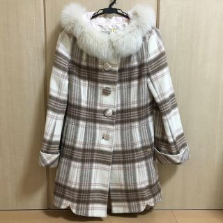 ウィルセレクション(WILLSELECTION)のウィル♡白チェックコート(ロングコート)