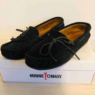 ミネトンカ(Minnetonka)の【本日限定】ミネトンカ モカシン スエード ブラック(スリッポン/モカシン)