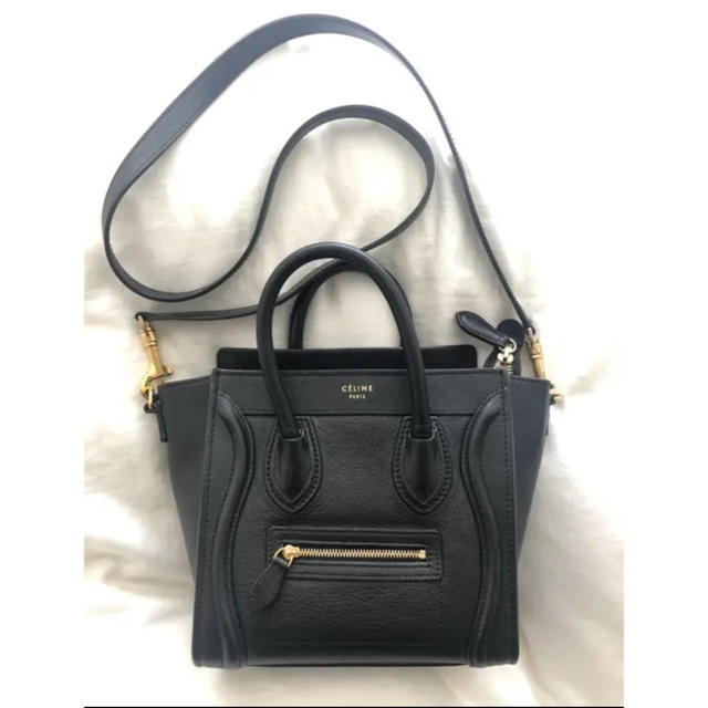30%OFF】 celine - Celine ラゲージ ナノ ブラック ショルダーバッグ