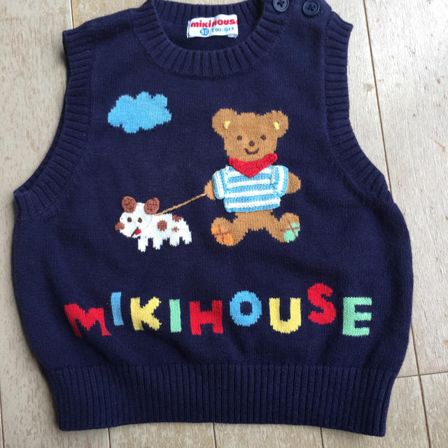 mikihouse(ミキハウス)のミキハウス ベスト90 キッズ/ベビー/マタニティのキッズ服男の子用(90cm~)(ニット)の商品写真