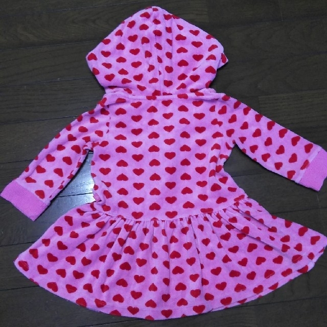 babyGAP(ベビーギャップ)のbabygap ハートドット パーカーワンピ☆80 キッズ/ベビー/マタニティのベビー服(~85cm)(ワンピース)の商品写真