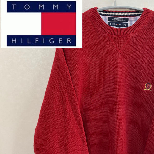 TOMMY HILFIGER(トミーヒルフィガー)のしょーちゃん様専用 トミーフィルフィガー ワンポイント セーター ニット メンズのトップス(ニット/セーター)の商品写真