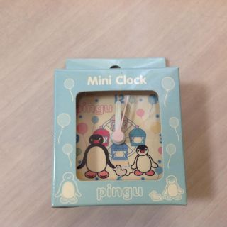 ミニクロック 時計 ピングー pingu レトロ(キャラクターグッズ)