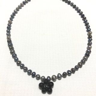 ハンドメイド　ネックレス　淡水パール(ネックレス)