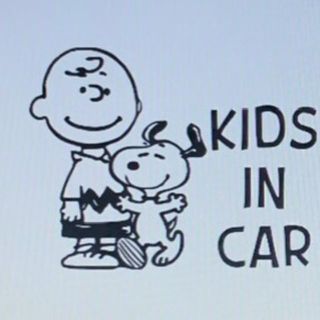 スヌーピー  チャーリーのkids in car ステッカー(その他)