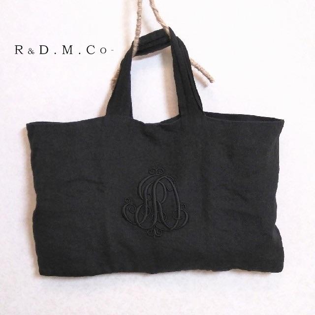 オールドマンズテーラー✨R&D.M.Co- リネン 麻トートバッグ ロゴ刺繍