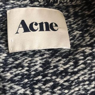 アクネ(ACNE)のacneウールクルーネックニットメランジネイビー(ニット/セーター)