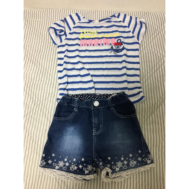 motherways(マザウェイズ)のマザウェイズ夏服上下セット キッズ/ベビー/マタニティのキッズ服女の子用(90cm~)(その他)の商品写真