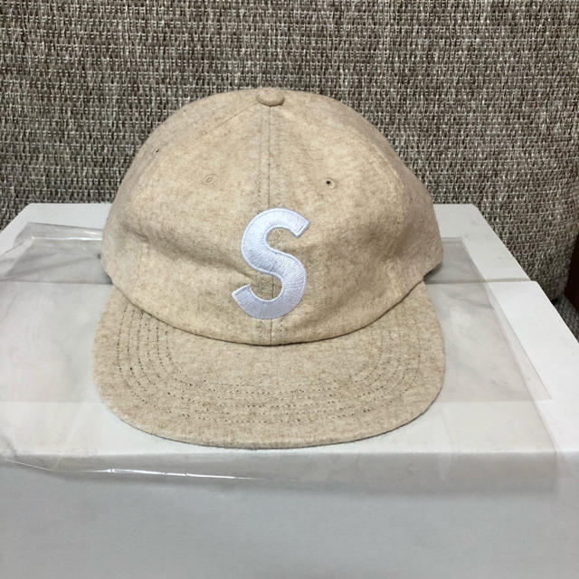 supreme  s logo wool 6-Panel cap 19aw