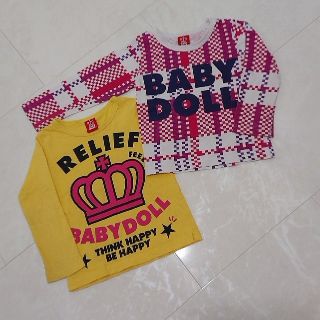 ベビードール(BABYDOLL)の100cmベビードール／ロンT／長袖Tシャツ／女の子／プリント／バックロゴ／／(Tシャツ/カットソー)