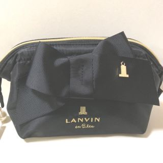 ランバンオンブルー(LANVIN en Bleu)のタグ付き ポーチ ブラック LANVIN en Bleu(ポーチ)