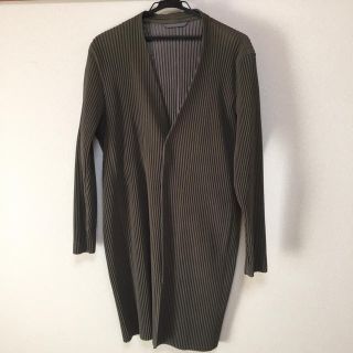 イッセイミヤケ(ISSEY MIYAKE)のオムプリッセ ロングコート(ノーカラージャケット)