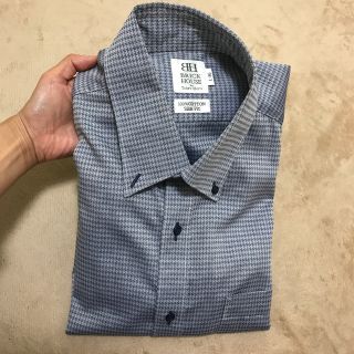 スーツカンパニー(THE SUIT COMPANY)の美品！Tokyo shirts BRICK HOUSE メンズ　千鳥柄L86(シャツ)