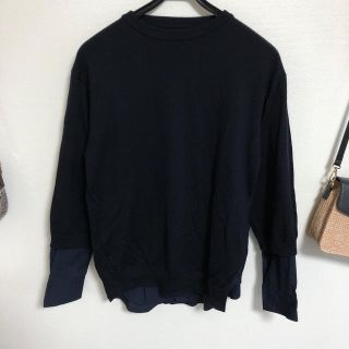 コムサメン(COMME CA MEN)のコムサメンベータCOMME CA MEN βシャツレイヤードクルーネックニット(ニット/セーター)