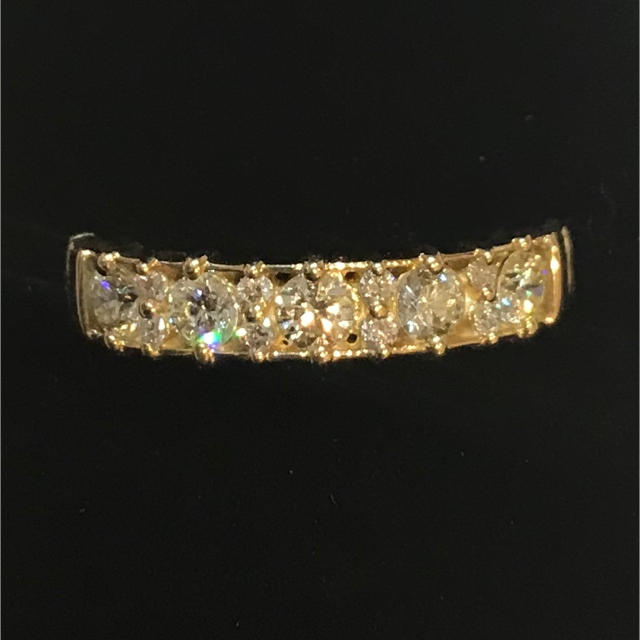 天然ダイヤモンド０.5カラット18金YGリング💕幅4.2ミリ！ レディースのアクセサリー(リング(指輪))の商品写真