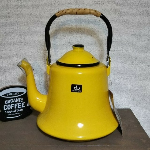 ホーローケトル   イエロー インテリア/住まい/日用品のキッチン/食器(その他)の商品写真