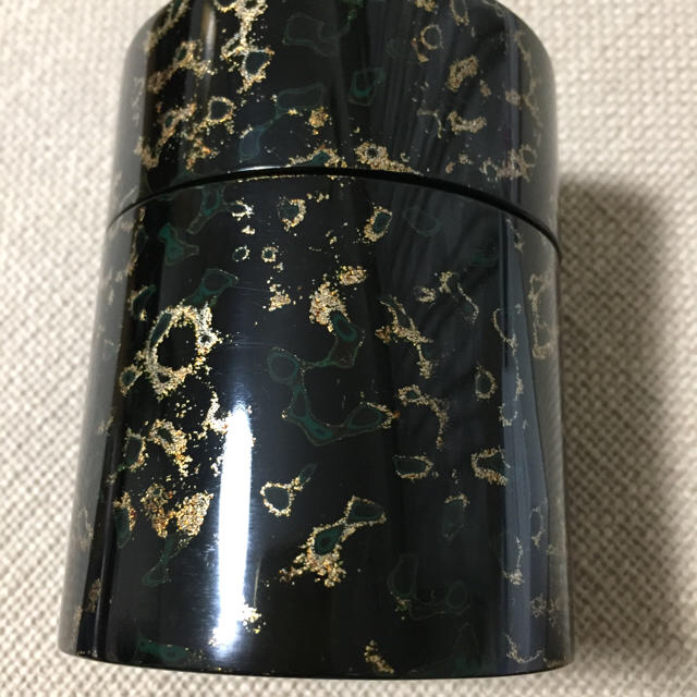 【専用】津軽塗 (唐塗 黒) 茶筒 エンタメ/ホビーの美術品/アンティーク(漆芸)の商品写真