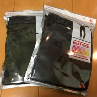 ユニクロ(UNIQLO)の新品　ヒートテックタイツXL  2枚組　黒&オリーブ　カモフラ柄(その他)