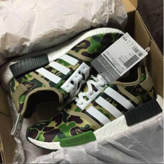 アベイシングエイプ(A BATHING APE)の27.5cm adidas NMD R1 BAPE 緑 ape エイプ カモ(スニーカー)