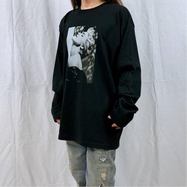 新品 マドンナ  黒 ビッグ ロンT 長袖 Tシャツ  XXL～4XL