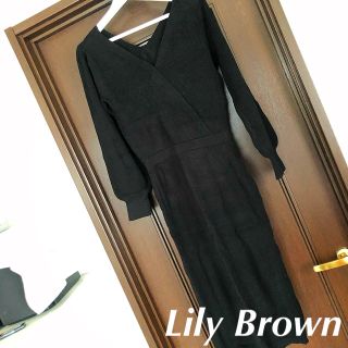 リリーブラウン(Lily Brown)の新品 リリーブラウン ブラックワンピース(ロングワンピース/マキシワンピース)