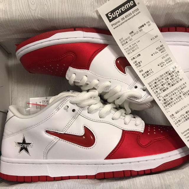 39tcrysbイマジン国内正規 supreme nike sb dunk low og 27.5cm