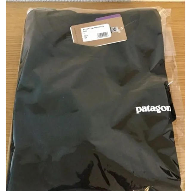 新品 XS パタゴニア ロングスリーブ P6 ロゴ 長袖 Tシャツ 黒 ロンT 2