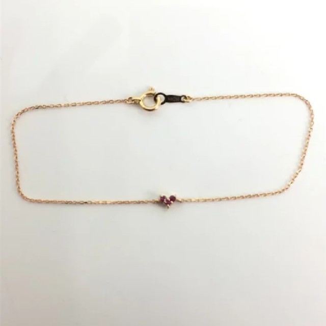 ete(エテ)のete　18k　ルビー　ハート　ブレスレット レディースのアクセサリー(ブレスレット/バングル)の商品写真