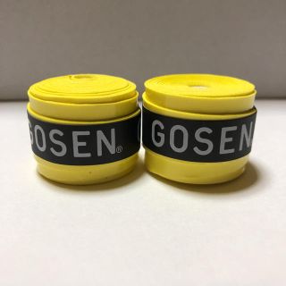 ゴーセン(GOSEN)のGOSENグリップテープ 黄2個(バドミントン)