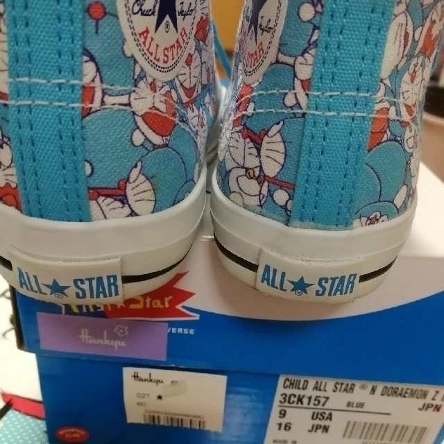 CONVERSE(コンバース)の16センチ　コンバース　ドラえもん　ハイカットスニーカー　ブルー キッズ/ベビー/マタニティのキッズ靴/シューズ(15cm~)(スニーカー)の商品写真