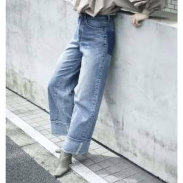 Ameri VINTAGE(アメリヴィンテージ)のAMERI FAKE ROLL UP DENIM PT レディースのパンツ(デニム/ジーンズ)の商品写真