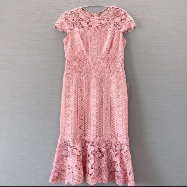 TADASHI SHOJI(タダシショウジ)の新品タグ付き tadashi shoji プチサイズ レースワンピース ドレス レディースのワンピース(ひざ丈ワンピース)の商品写真