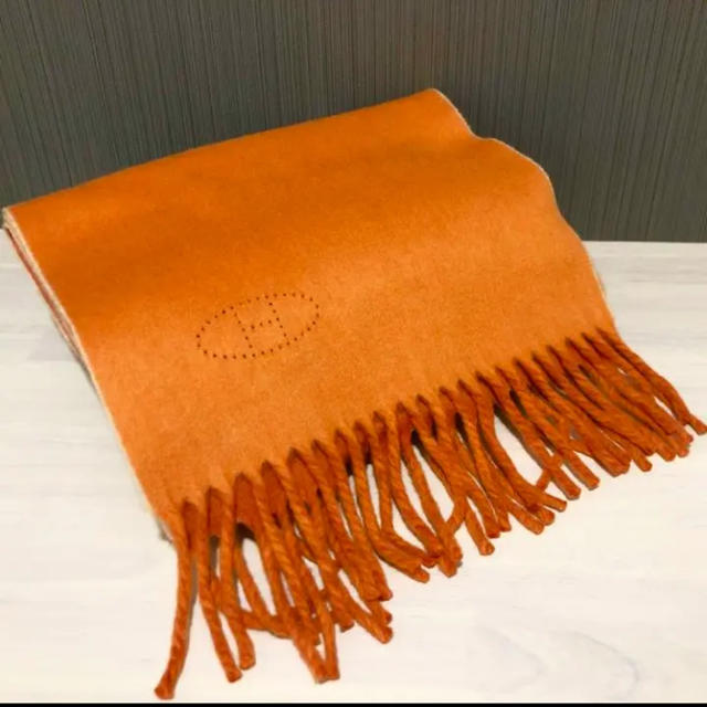 【超絶美品】エルメス カシミア マフラー HERMES