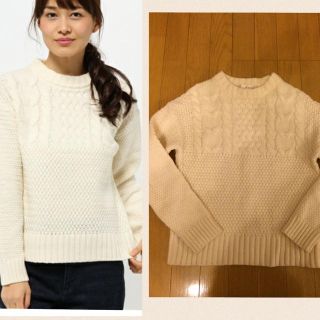 ドットアンドストライプスチャイルドウーマン(Dot&Stripes CHILDWOMAN)の美品☆ケーブル編みニット♡(ニット/セーター)