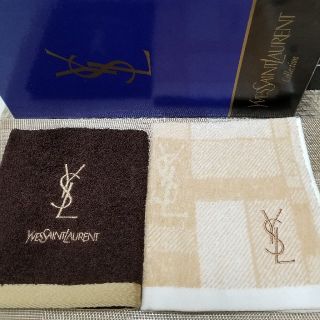 イヴサンローランボーテ(Yves Saint Laurent Beaute)のYSL　ハンドタオル　【新品】　2枚　　　イヴサンローラン　タオル(タオル/バス用品)