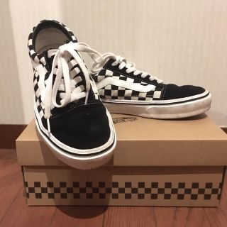 ヴァンズ(VANS)のVANS OLDSKOOL CHECKBLACK/WHITE  (スニーカー)