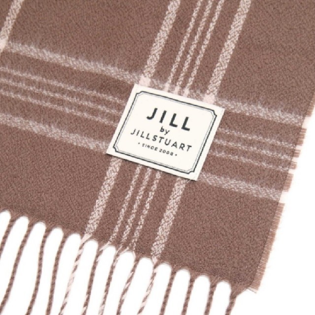 JILL by JILLSTUART(ジルバイジルスチュアート)の【新品】ジルバイジルスチュアート チェックストール モカピンク レディースのファッション小物(ストール/パシュミナ)の商品写真