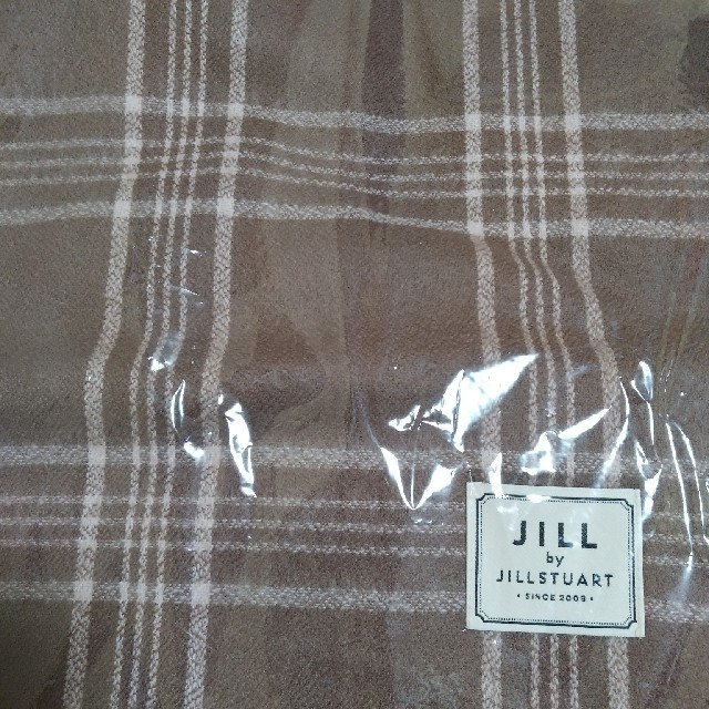 JILL by JILLSTUART(ジルバイジルスチュアート)の【新品】ジルバイジルスチュアート チェックストール モカピンク レディースのファッション小物(ストール/パシュミナ)の商品写真