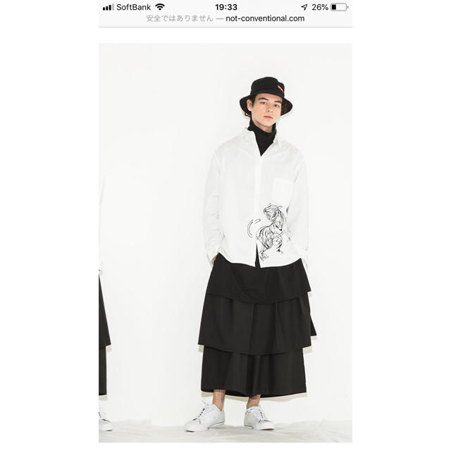 Yohji Yamamoto(ヨウジヤマモト)のノットコンベンショナル プリーツスカート メンズのパンツ(その他)の商品写真