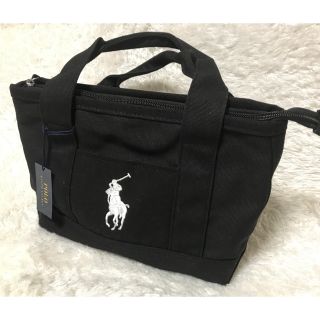 ポロラルフローレン(POLO RALPH LAUREN)の♡新品・未使用♡ ポロラルフローレン キャンバス トートバッグ ミニ ブラック(トートバッグ)